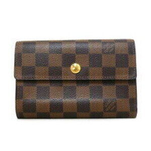 Louis Vuitton Ebene Brown Portefeuille Wallet Alexandra Tri Leather